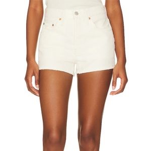 Levi’s Original 501 Shorts White Denim | size 25